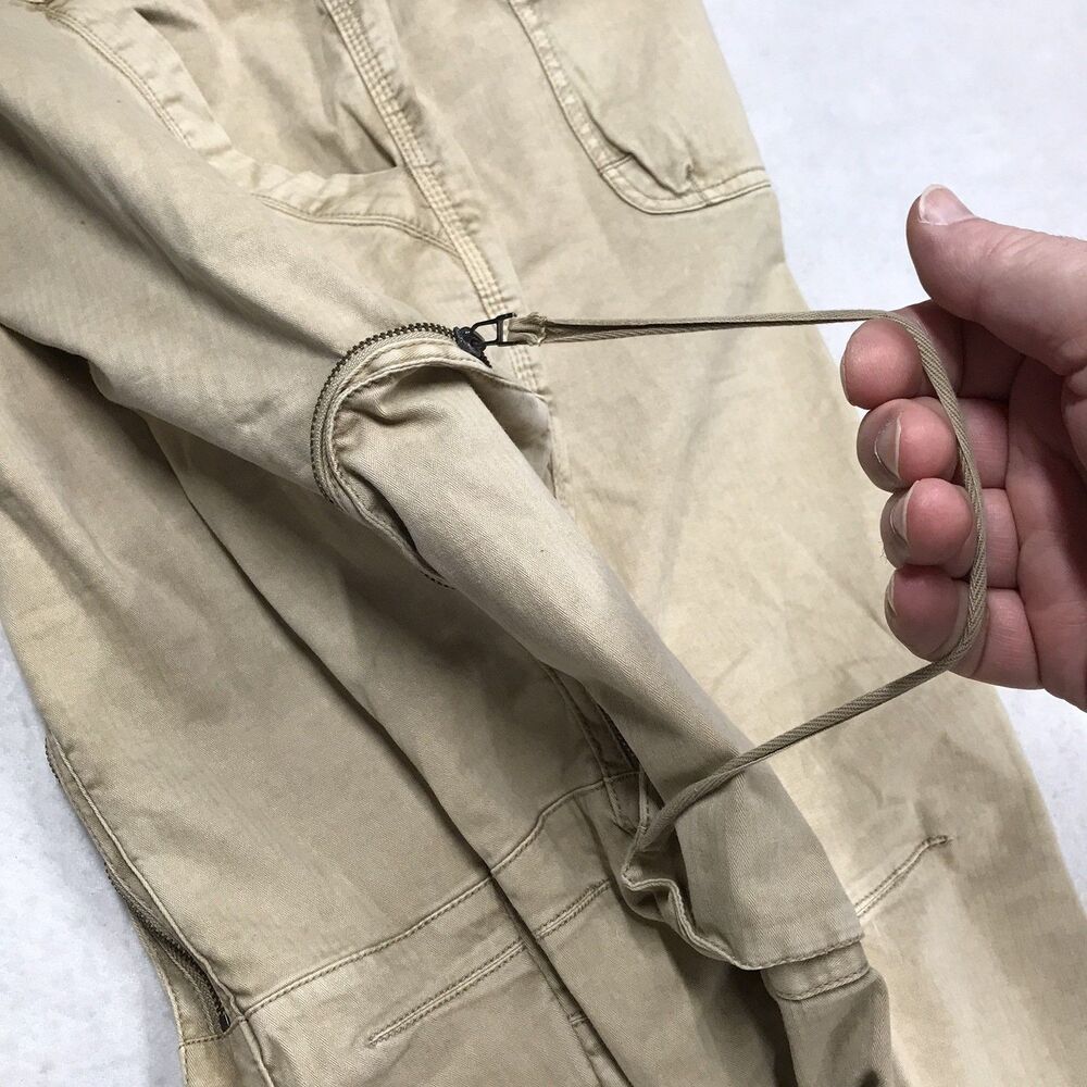 FREE PEOPLE We the Free Cant Compare Slouch Cargo Pant Women L(36x28) Khaki Tan - Picture 7 of 14